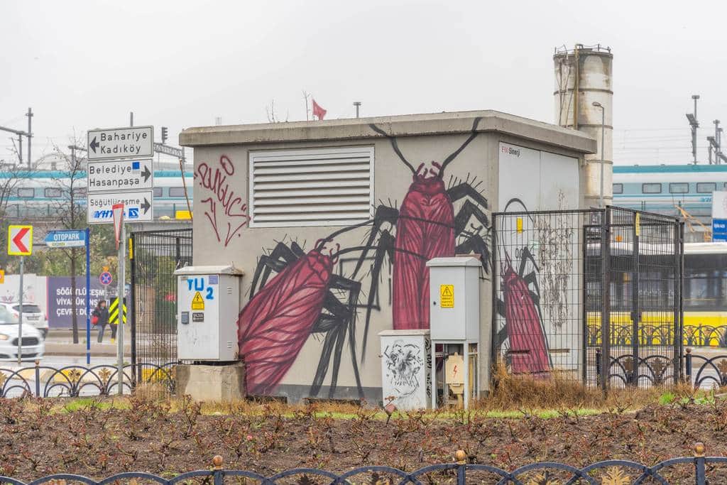 "Cocoons of Crimson Wings" by Canavar in Istanbul