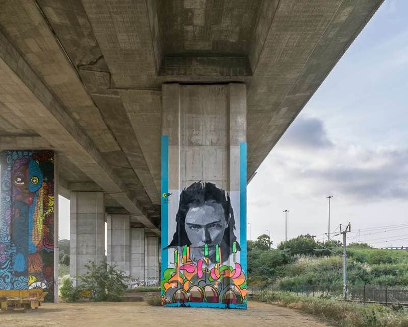 Untitled street art by Tamara Alves in Lisbon