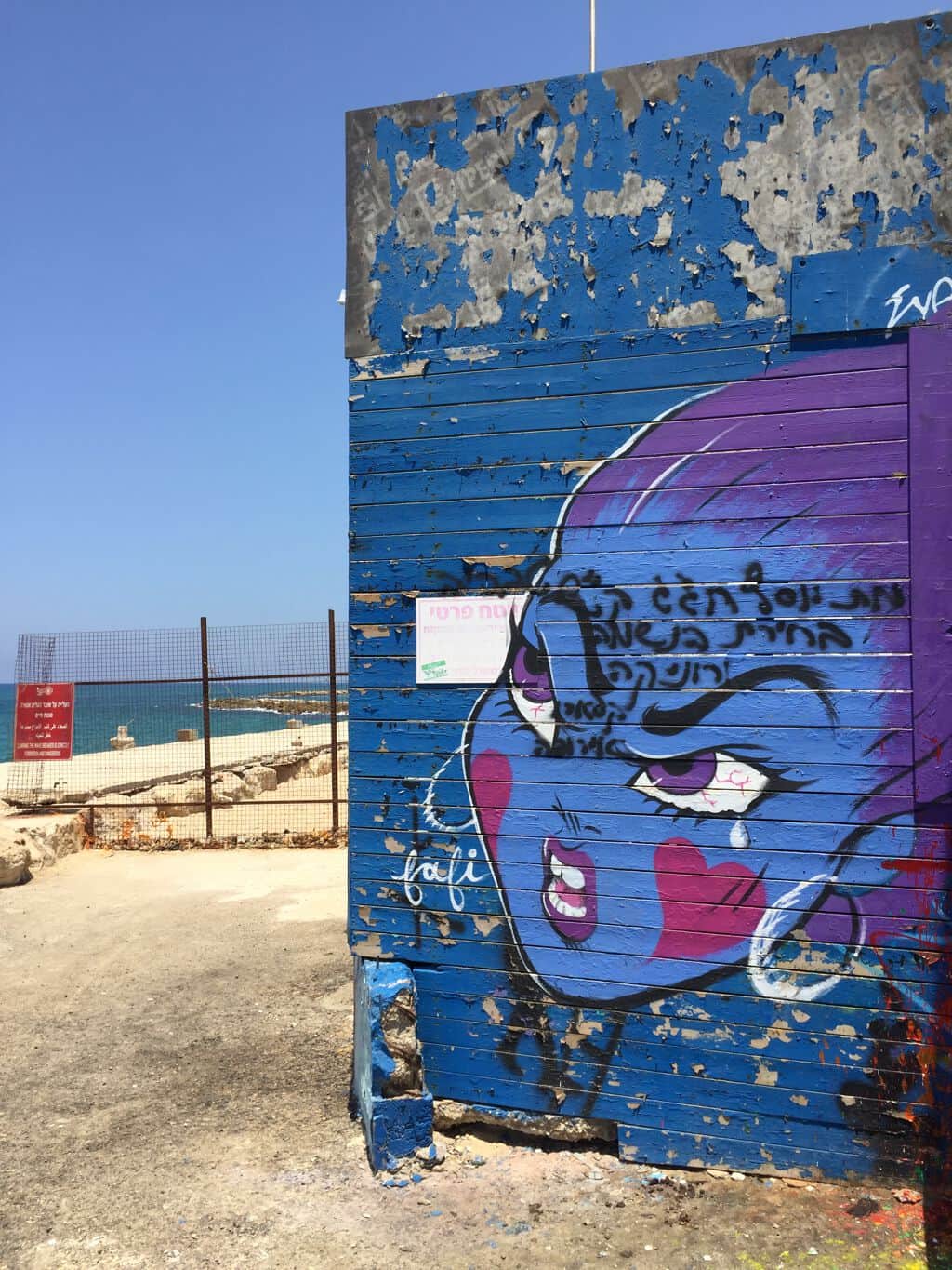 Untitled street art by Fafi in Telaviv