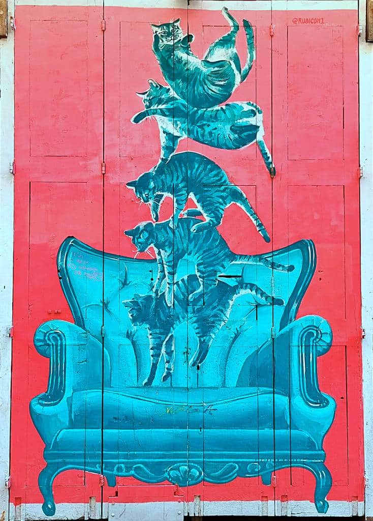 "Leaping without looking but nailing it" by Ru8icon1 in Barcelona