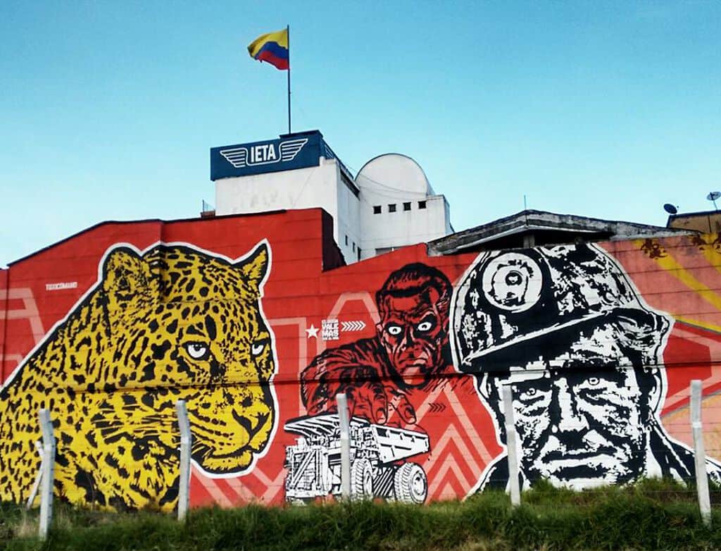 "Jaguar, truck, miner - Jaguar, camión, minero" by Toxicomano Callejero in Bogota