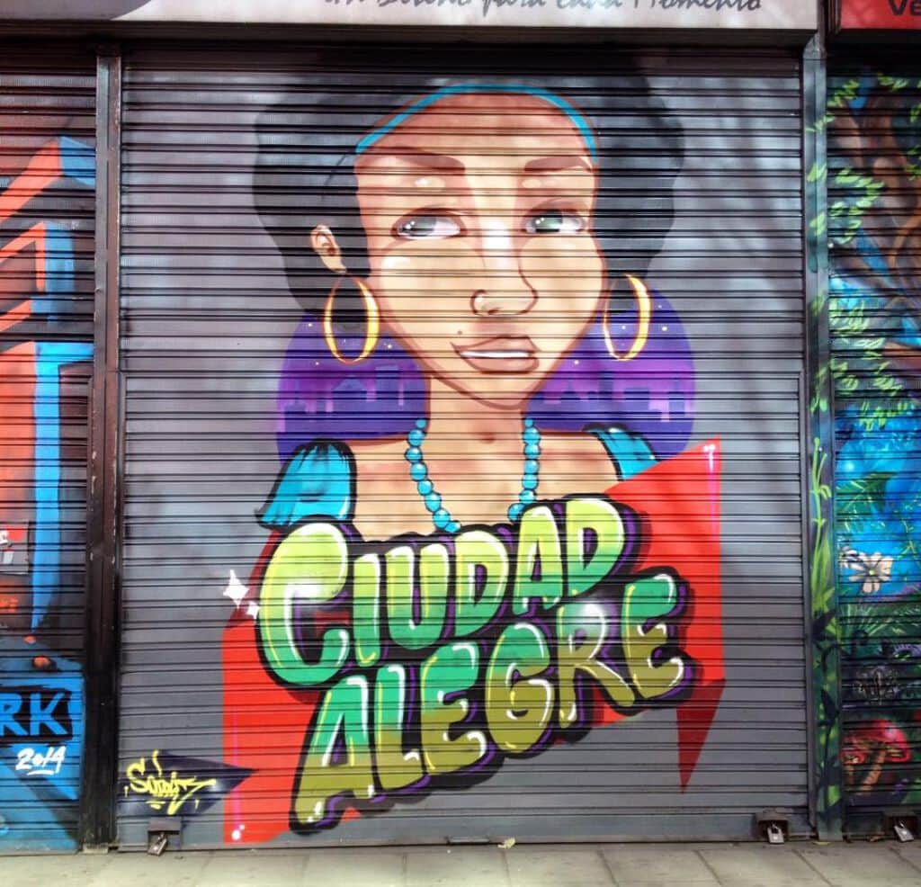 "Cheerful city - Ciudad alegre" in Bogota