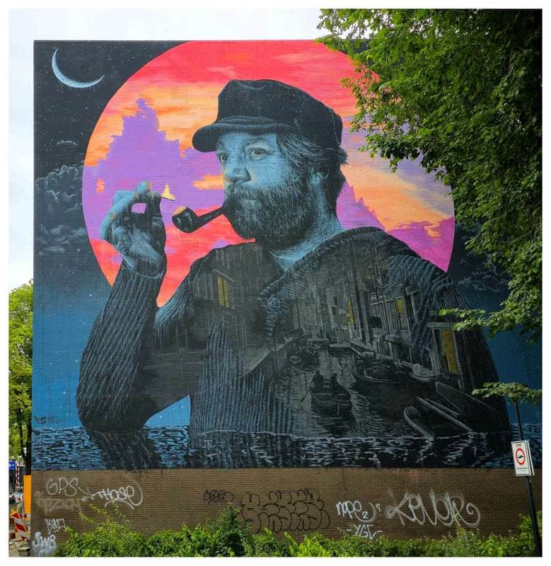 "Smoking Skipper" by Nils Westergard in Amsterdam