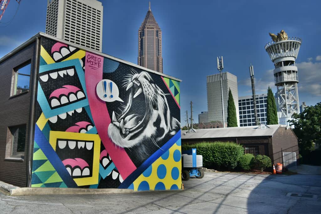 "Colorful Monster Faces Mural" by Greg Mike in Atlanta