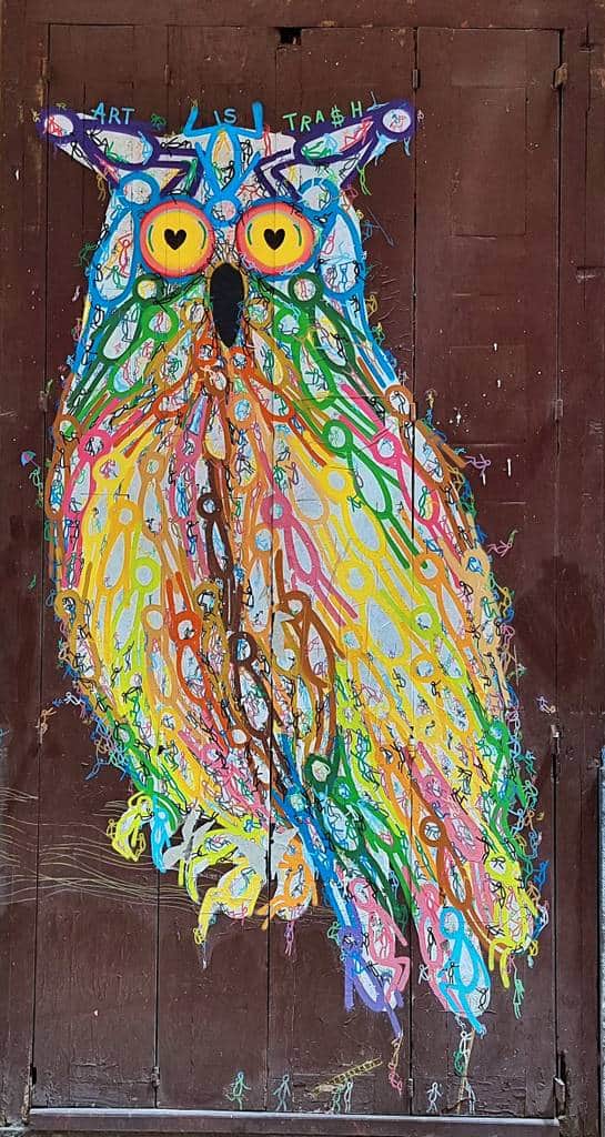 "Art is Trash Owl" by Art is Trash in Barcelona