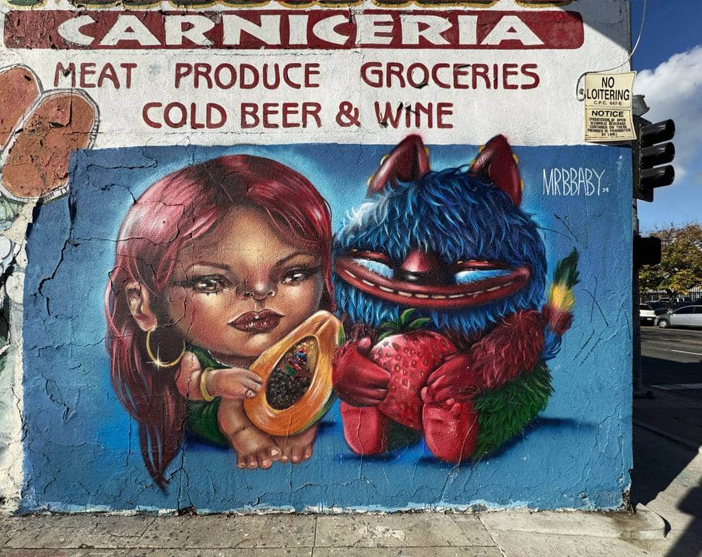Untitled street art by Mr B Baby in Los Angeles