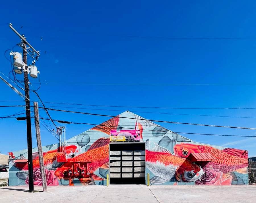 Untitled street art by Floyd Mendoza in Austin