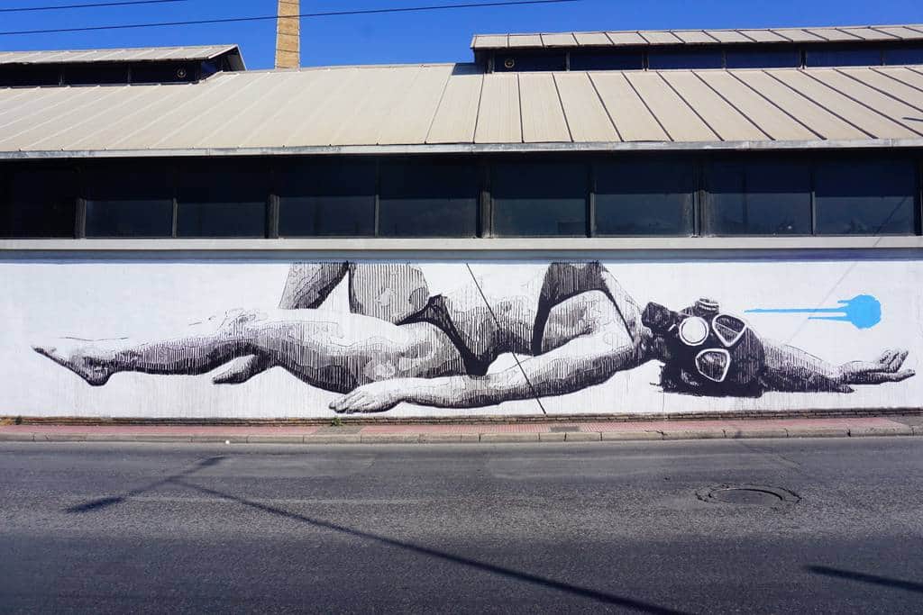 Untitled street art by Ino in Athens