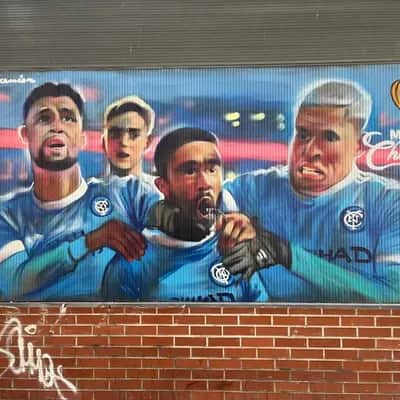 "MLS Cup Champions Celebration Mural" by Andre Trenier in New York