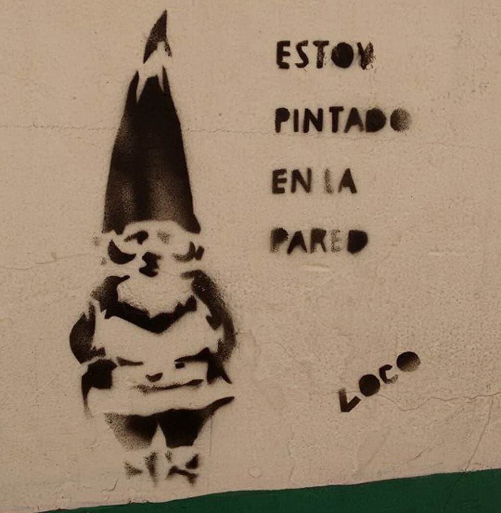"I'm painted on the wall" in Bogota