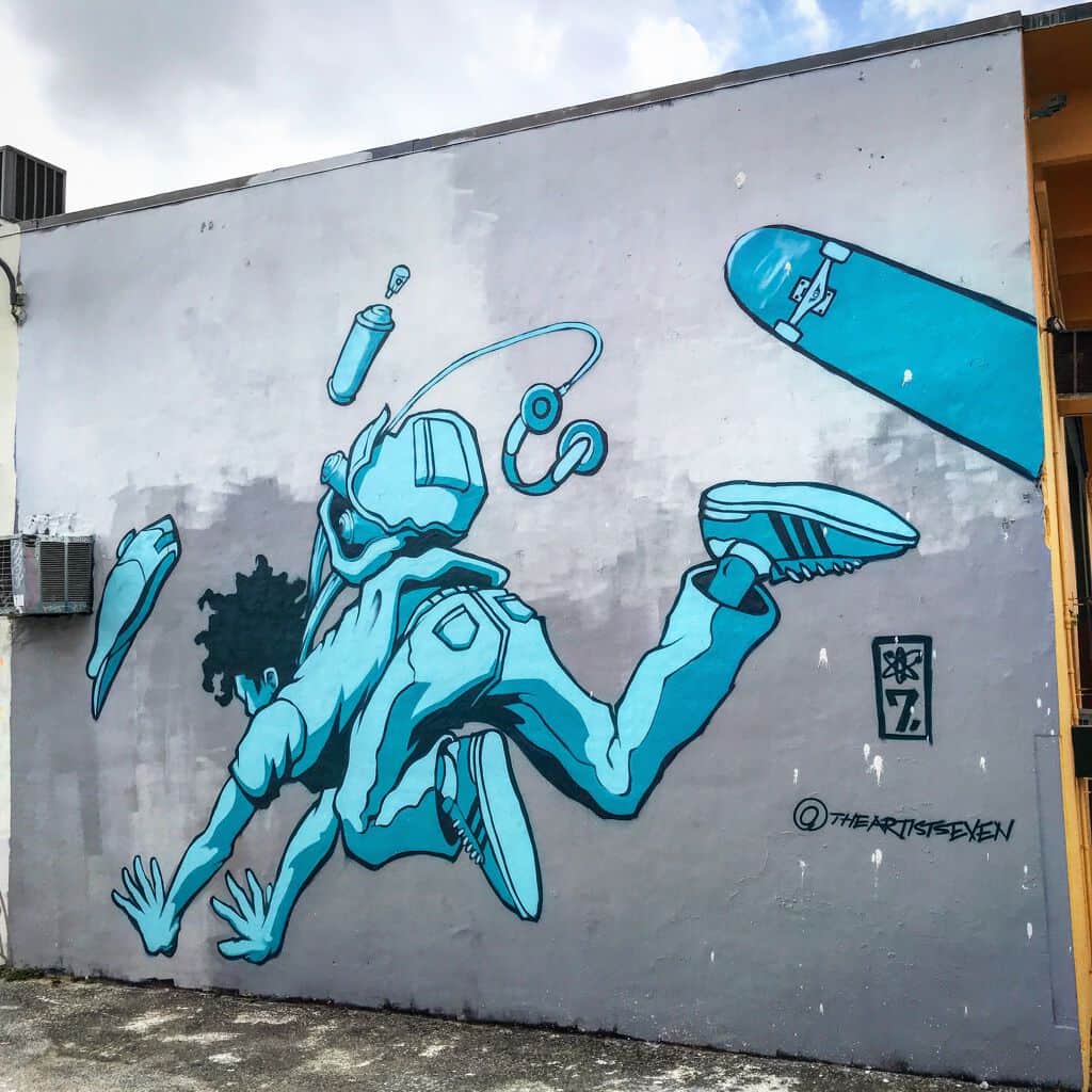 Untitled street art by The Artist SEVEN in Miami