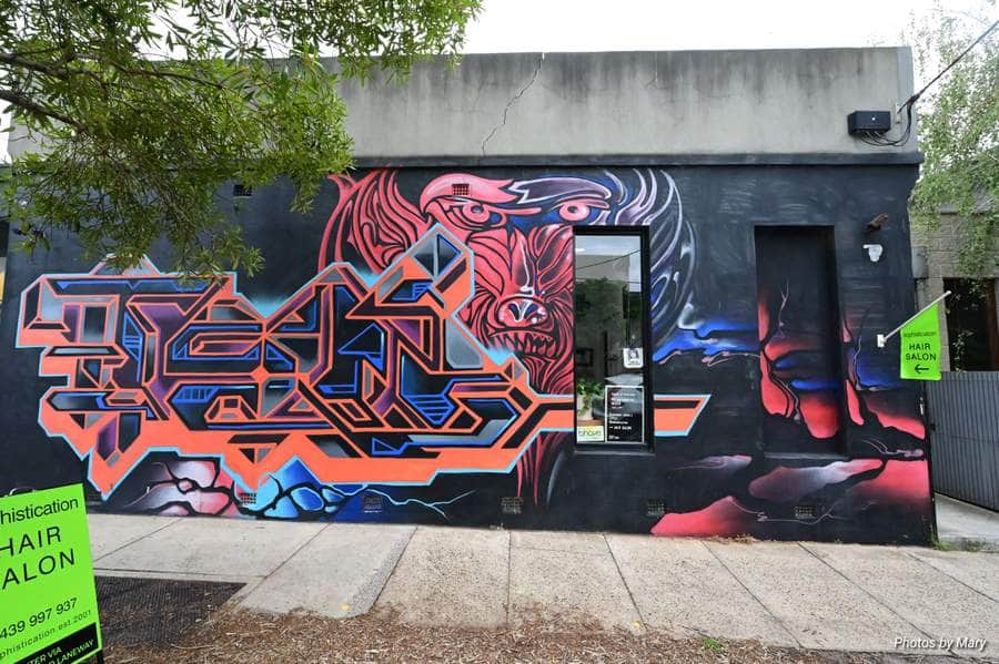 Untitled street art by Budge-Bee (SAT) in Melbourne