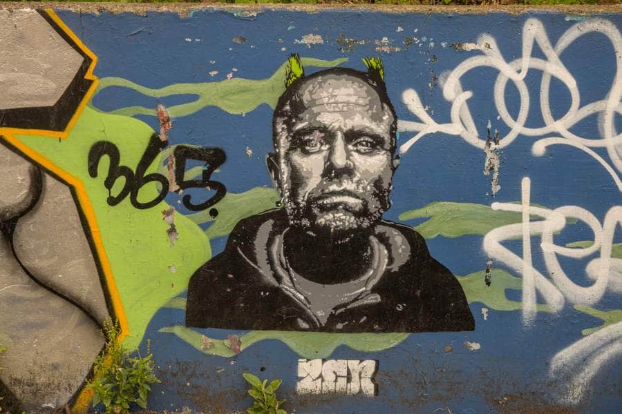 "Bearded Man Portrait Street Art" by Zen in London