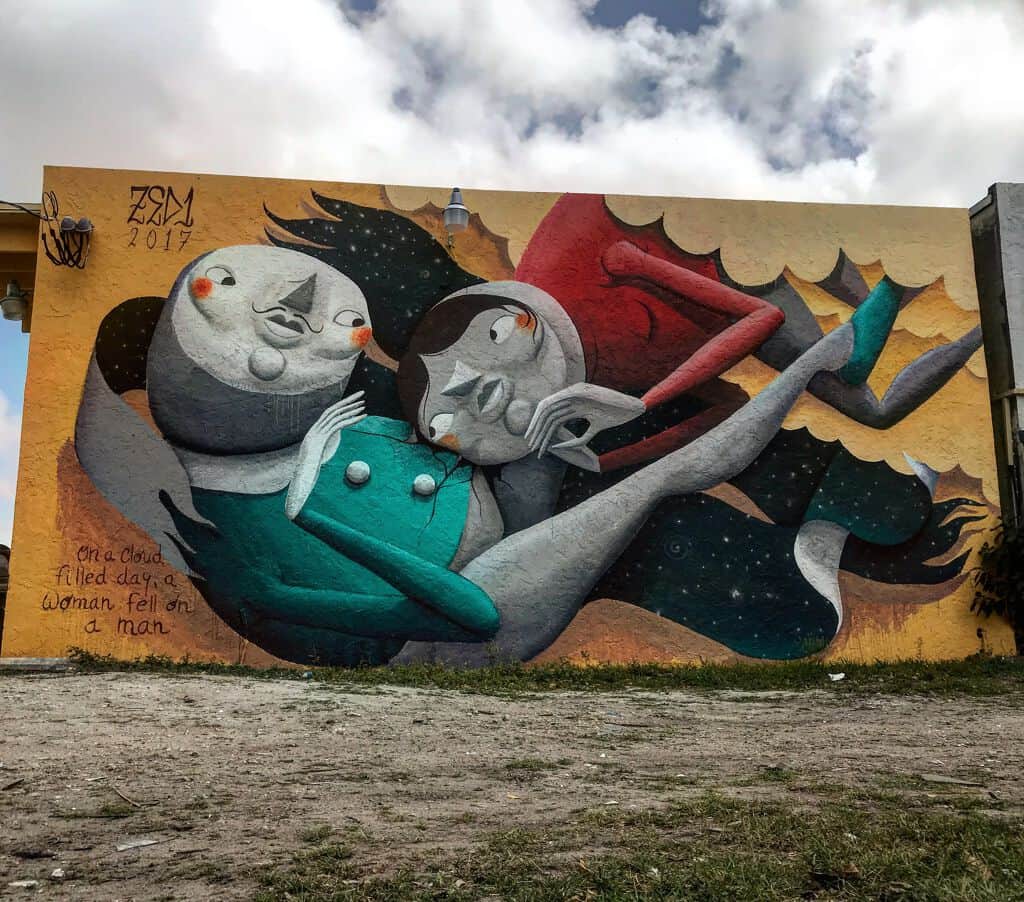 "Celestial Embrace of Two Figures" by Zed 1 in Miami