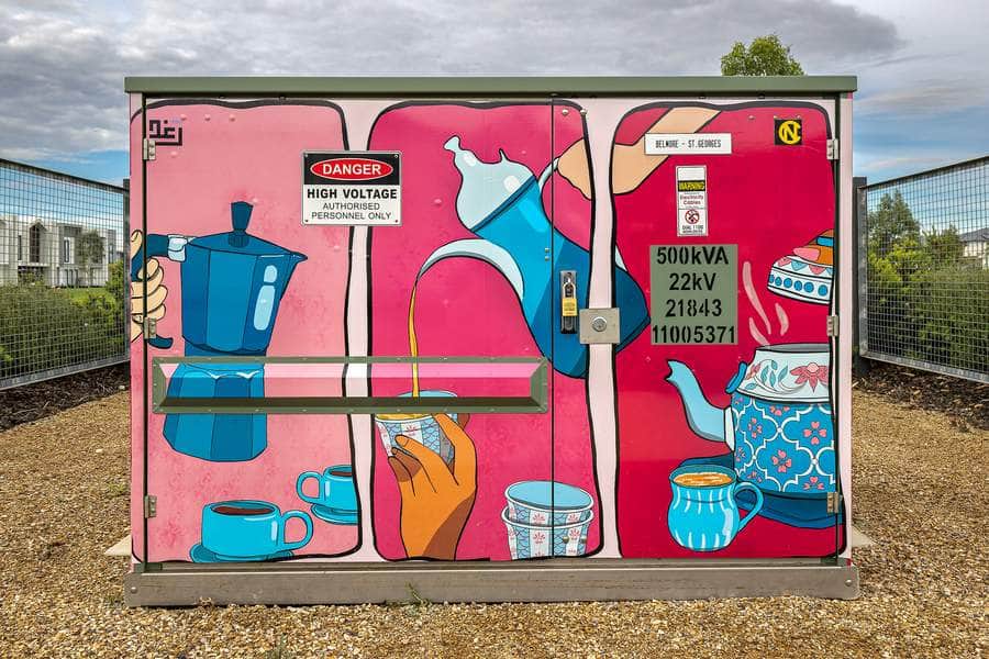 "Culinary Kitchen Utility Box Art" by Raghad Rihan in Melbourne