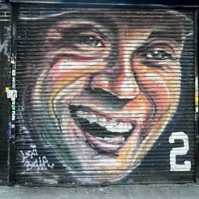 "Roaring Lion Portrait Mural" by Lexi Bella in New York
