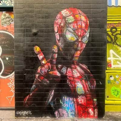 "Peace Sign Sticker Bomb Figure" by Cyril Valade in New York