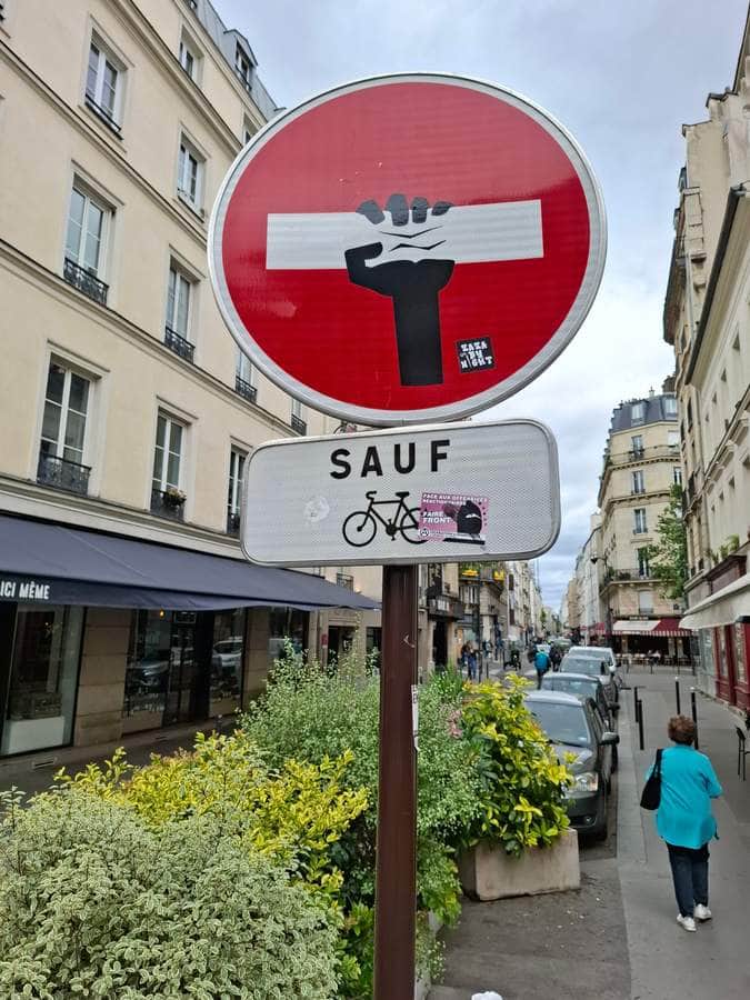 "Freedom" by Clet Abraham in Paris