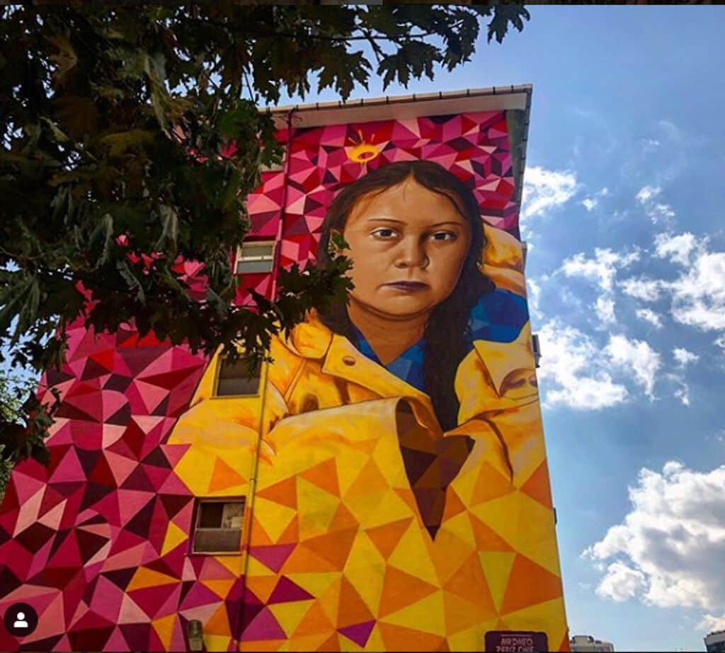 "Greta Thunberg Mural" by Mr Dheo in Istanbul