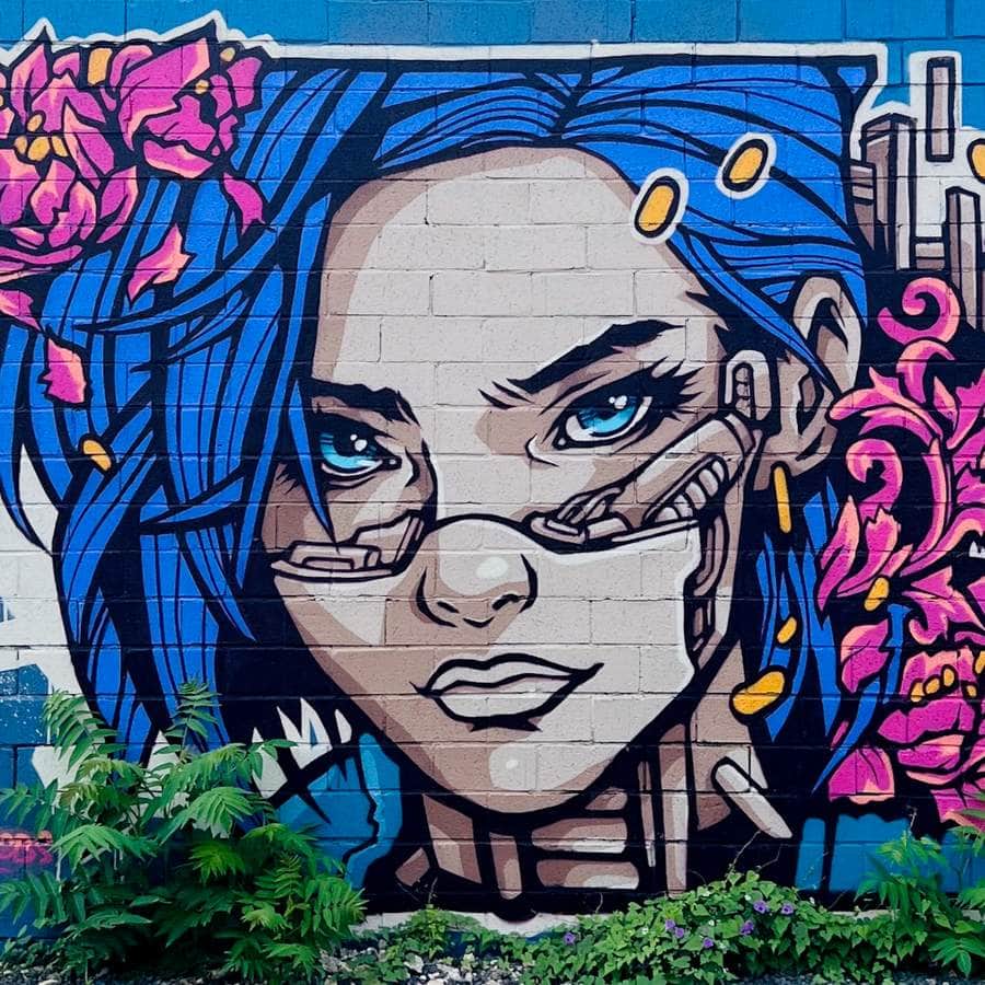 Untitled street art by Alex Kanos in Austin