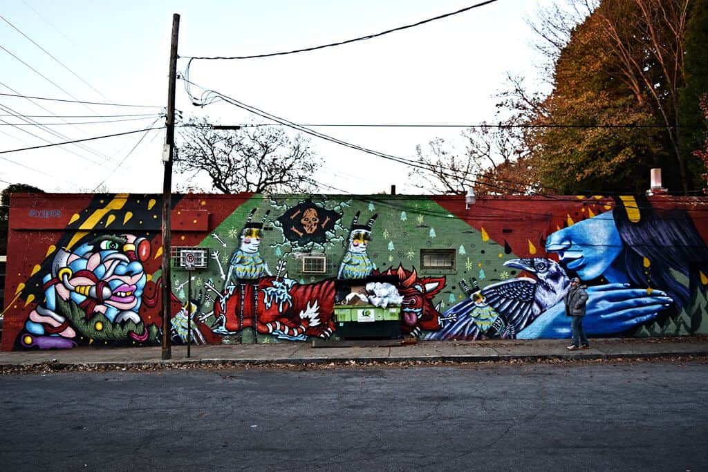 Untitled street art by dotheroad in Atlanta
