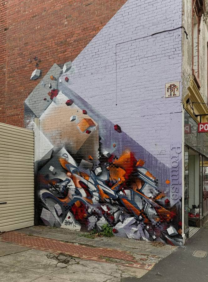 Untitled street art by Sirum in Melbourne