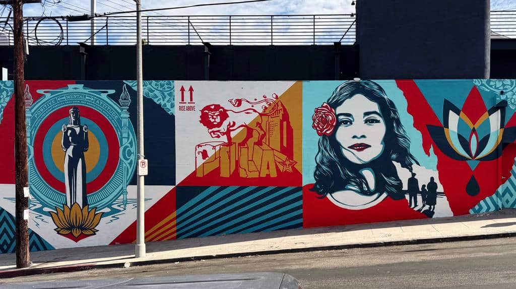 Untitled street art by Shepard Fairey in Los Angeles