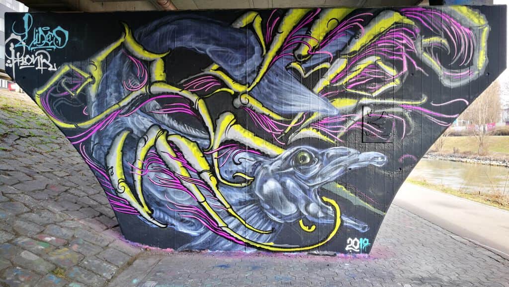 "Colorful Abstract Bird Composition" by Video.Oner in Vienna