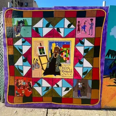 "Faith Ringgold Quilt Mural" by anna lustberg in New York