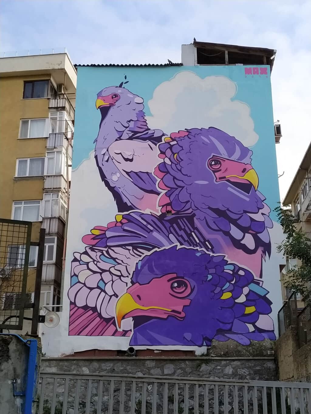 "Three Colorful Eagles Stacked" by Max On Duty in Istanbul