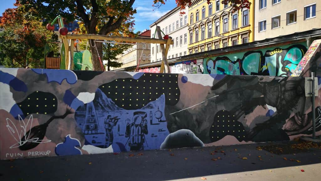 "Lunar Exploration and Cosmic Dreams" by Ruin in Vienna