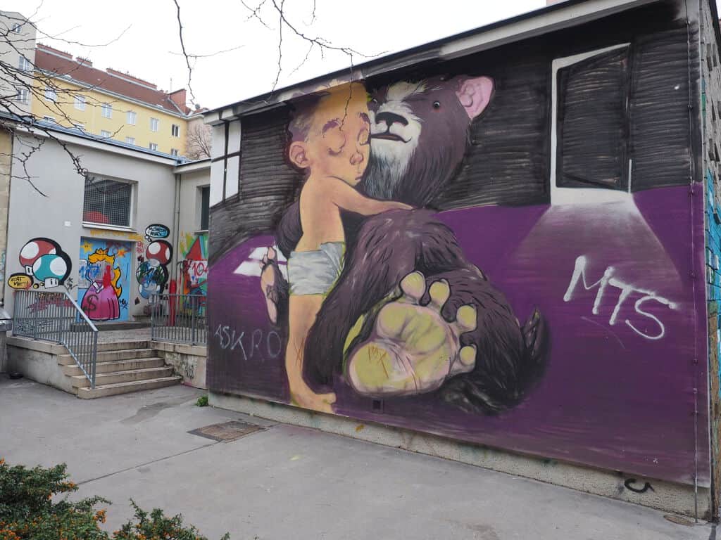 "Bear Holding Child" in Vienna