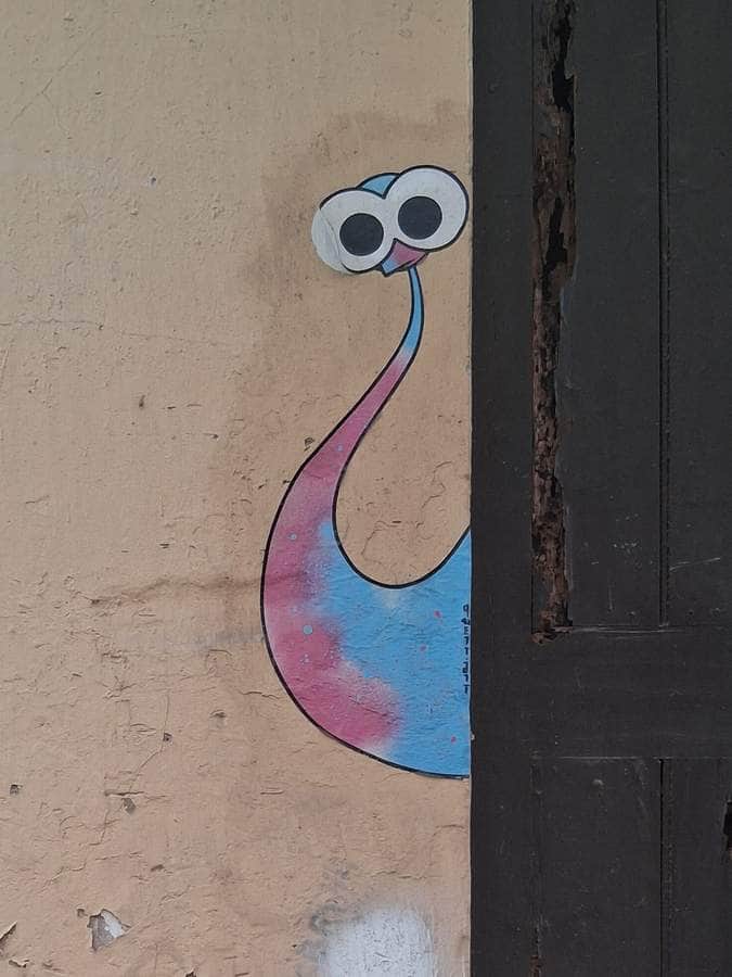 "Peeking Creature with Googly Eyes" by Qwert in Valencia
