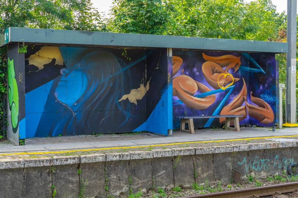 "Underwater Creatures in Cosmic Space" by Ascril in Brussels