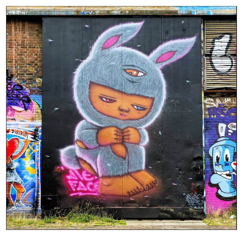 "Neon Rabbit Character with Attitude" by Alexfacebkk in Amsterdam