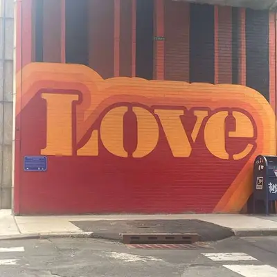 "Murals for the movemnet: love" by Cey Adams in New York