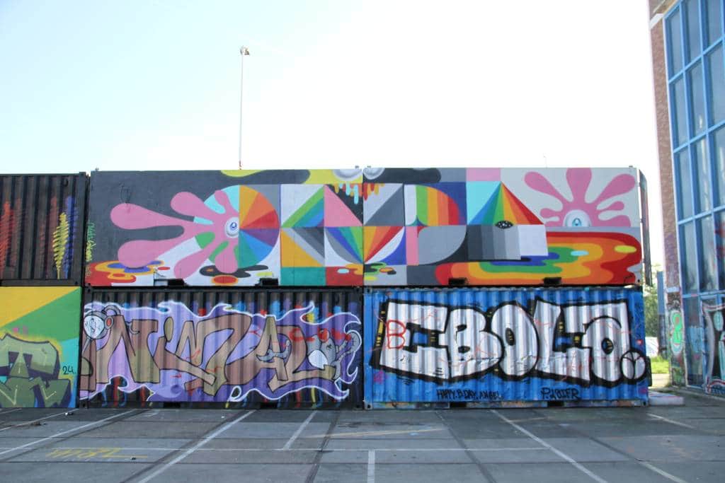 "Container" by Okuda in Amsterdam