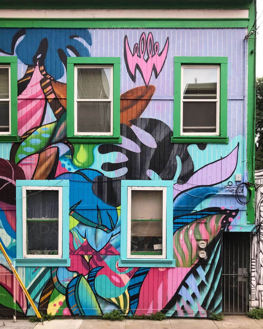 "Tropical Leaves" by Elle Street Art in San Francisco