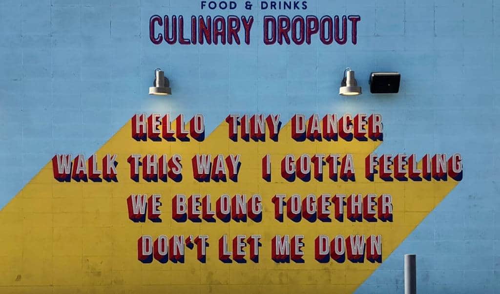 "Culinary Dropout Mural" by Andy Brown in Phoenix