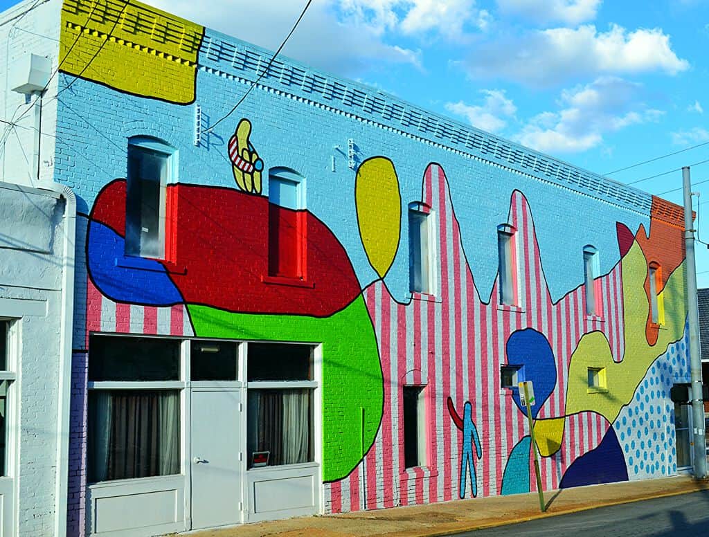 "Colorful Abstract House Transformation" by Yoyo Ferro in Atlanta
