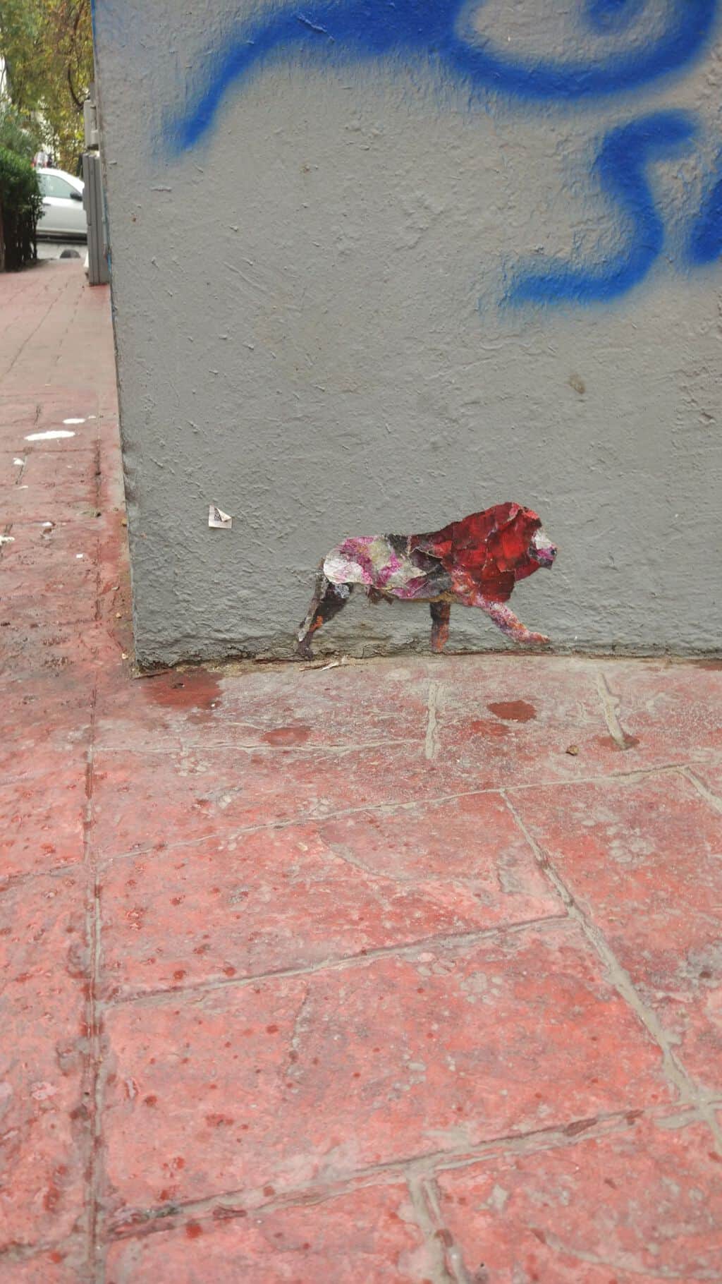 "Stenciled Dog in Colorful Coat" by Kaybid in Istanbul