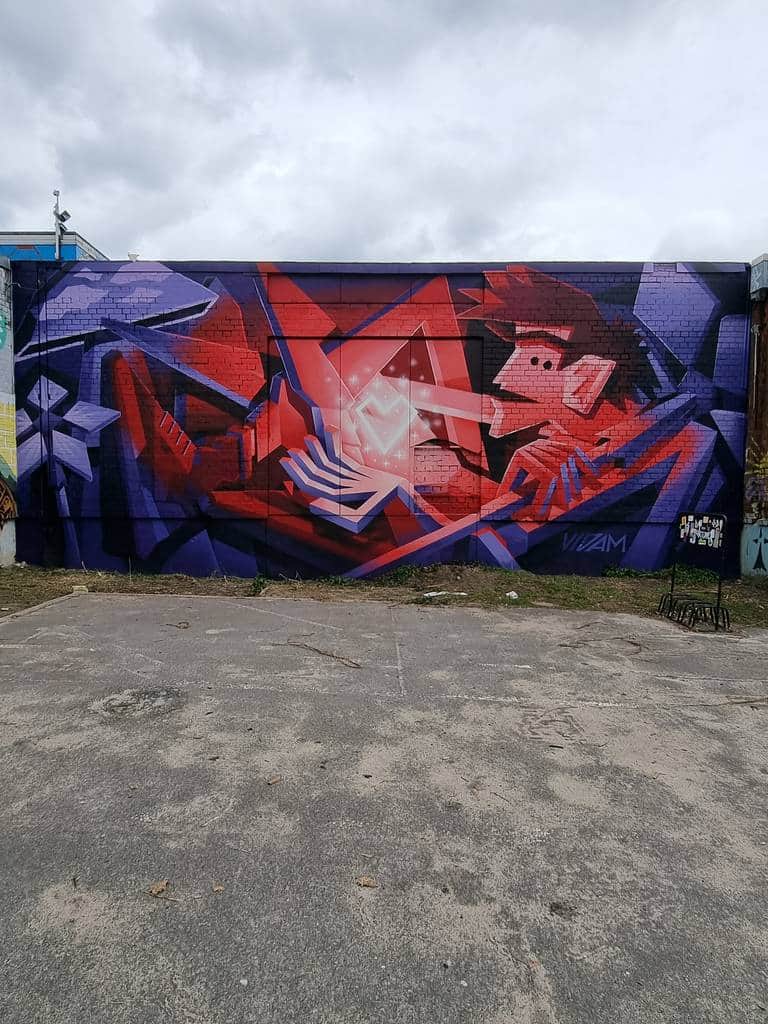 "Abstract Red and Blue Geometric" by Vidam in Berlin