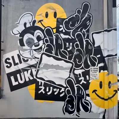 "Slick Luck Cartoon Mashup" by OG Slick in Los Angeles
