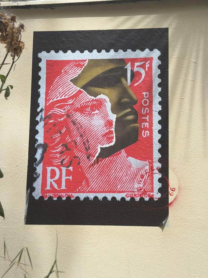 "Marianne Profile Stamp Art" by Janarte in Paris