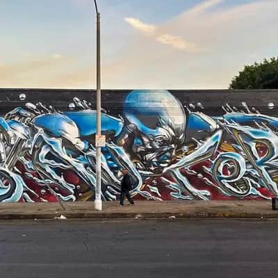"Abstract Chrome Liquid Forms" by SAUT in Los Angeles