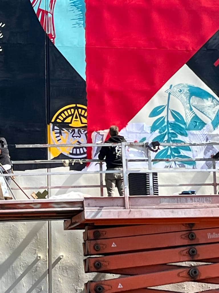 "Raise the Level" by Shepard Fairey (Obey Giant) in Amsterdam
