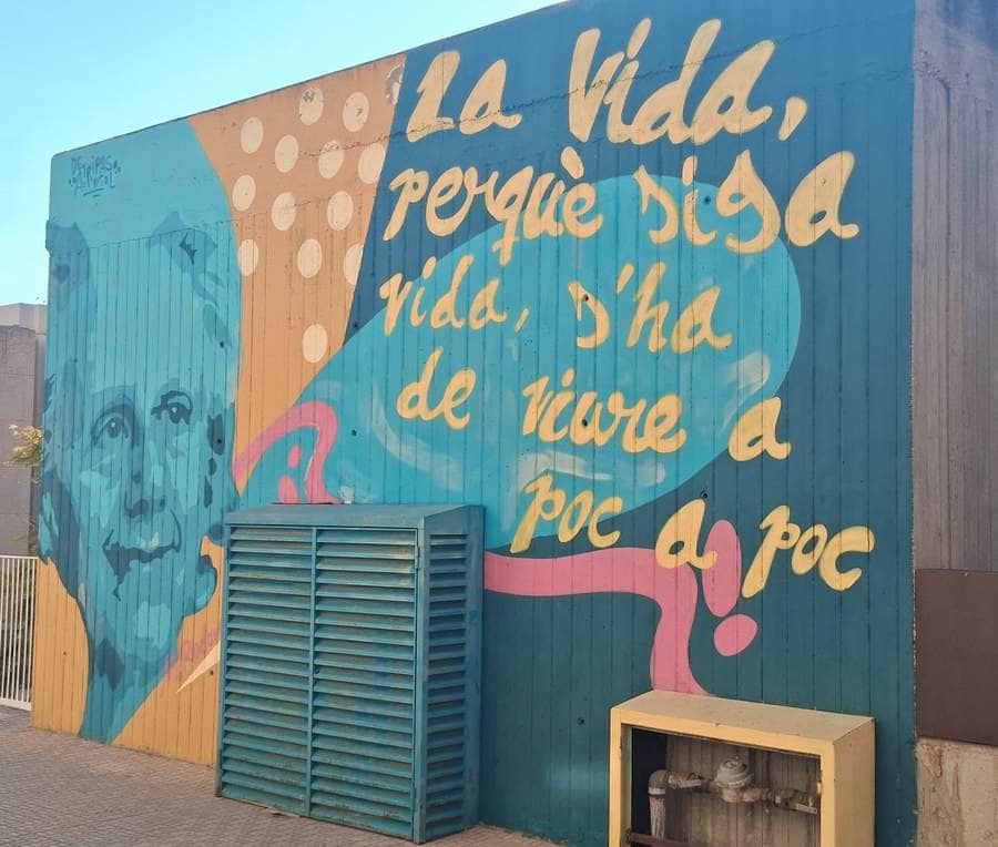 "Life, to be truly life, must be lived little" by little by De Tripas Aerosol in Valencia