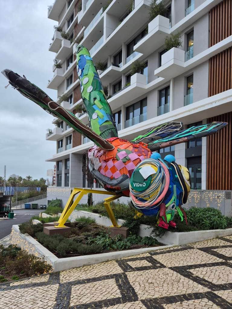 "Plastic Dragonfly" by Bordalo ll in Lisbon
