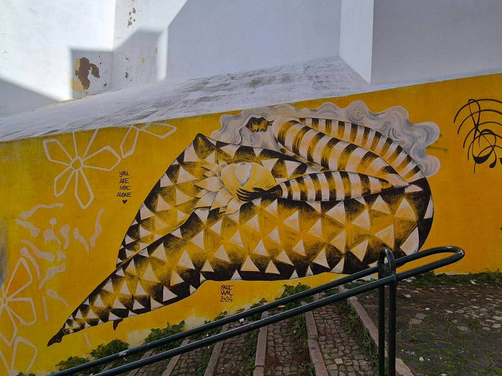 Untitled street art by Out IAM in Lisbon