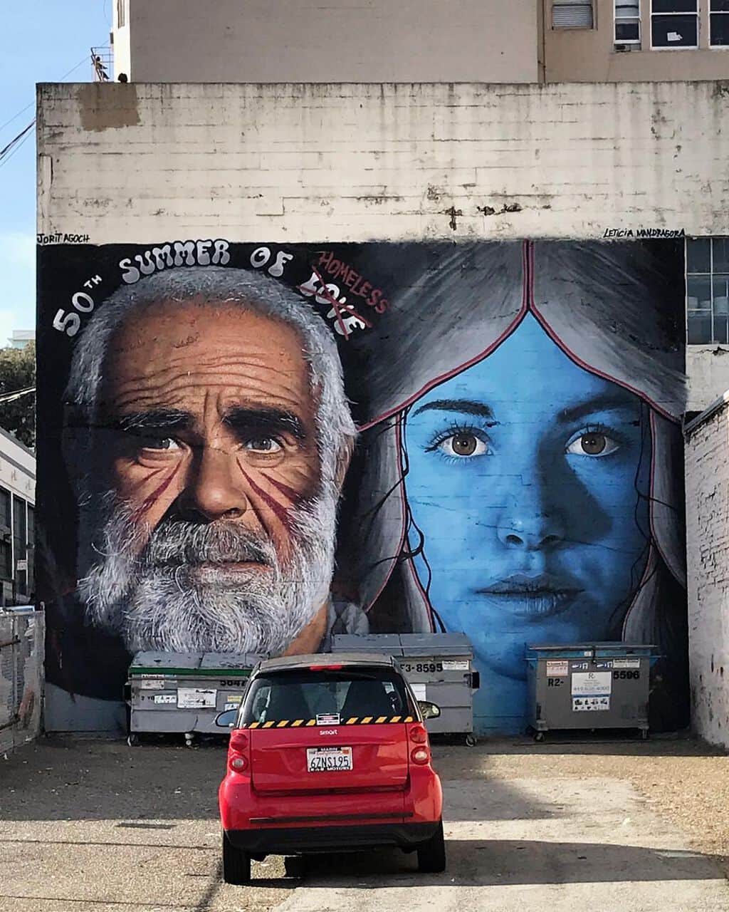 "50th Summer of Homeless" by Jorit Agoch in San Francisco